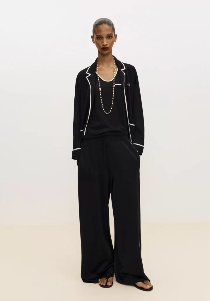 Chanel Jacket and Pants Black Lookbook Photography