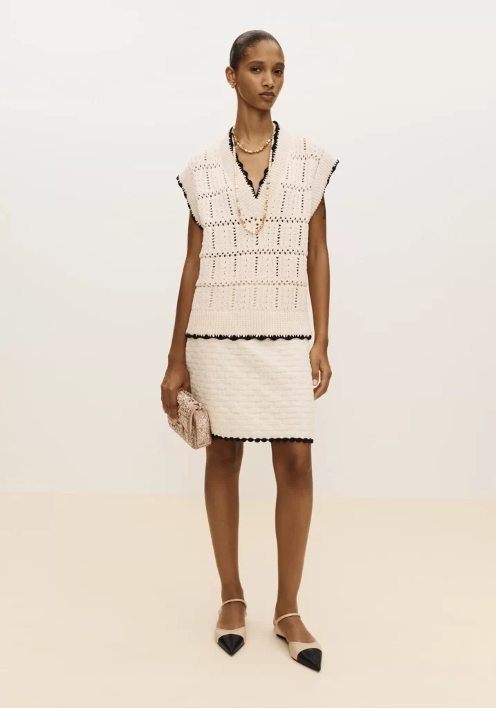 Chanel Dress White With Black Lookbook Photography