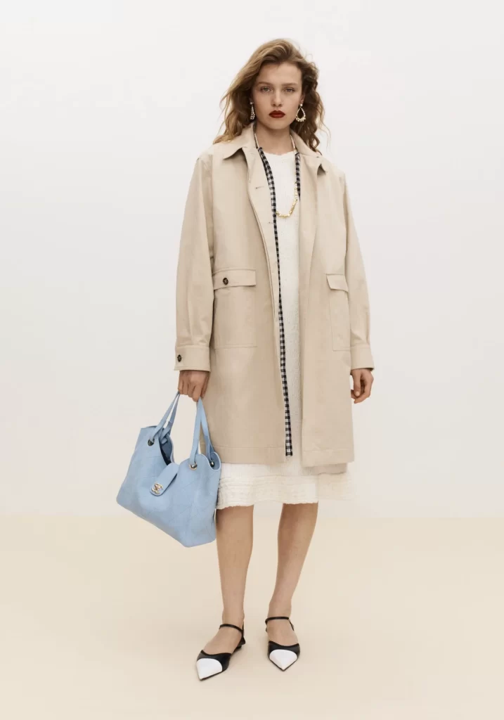 Chanel Classic Flap Handbag Blue Lookbook Photography