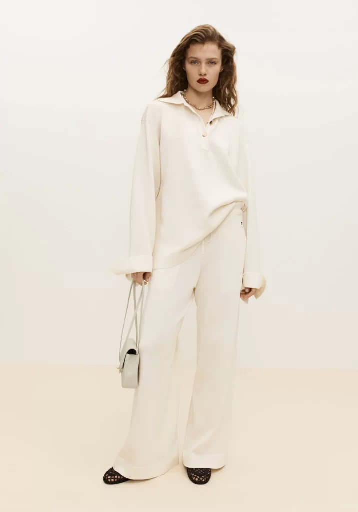 Chanel Polo shirt and trousers Cream Lookbook Photography