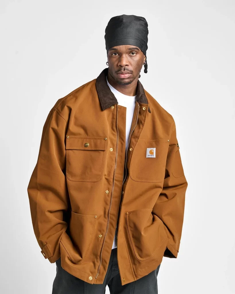 Carhartt WIP Chore Coat Hamilton Brown Tobacco Model Photography