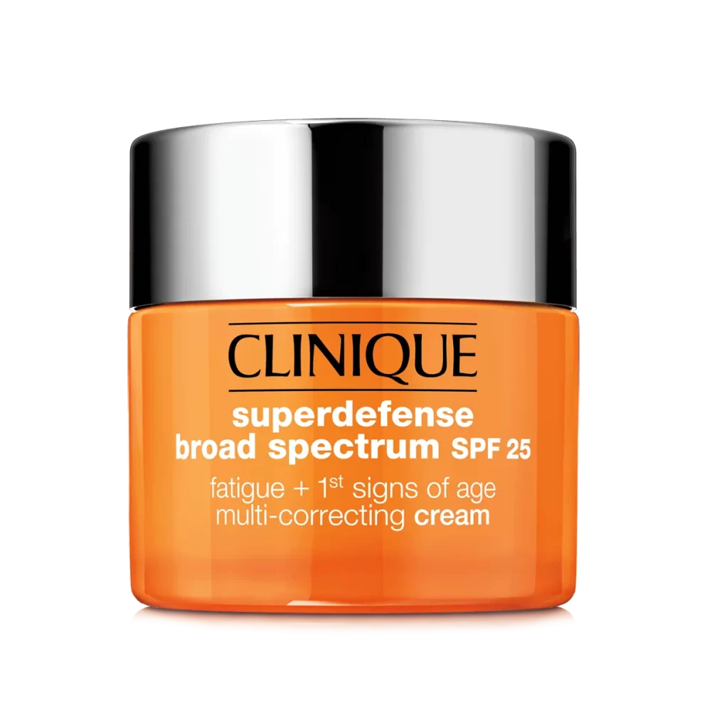 Clinique superdefense broad spectrum SPF 25 fatigue + 1st signs of age multi-correcting cream Packaging