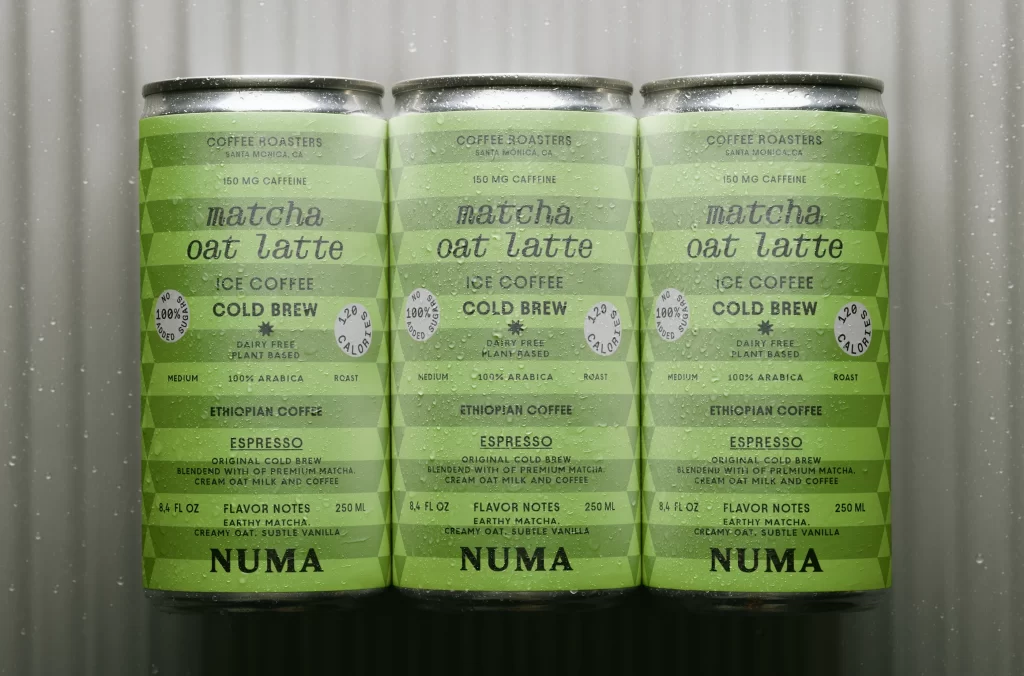 NUMA matcha oat latte Packaging