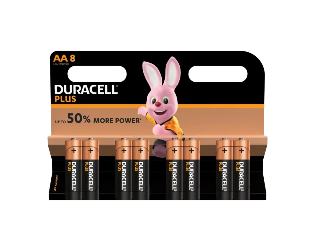 Duracell Plus Power AA Battery Packaging