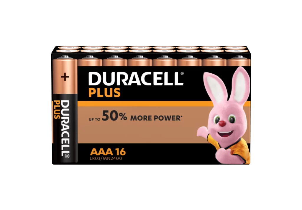 Duracell Plus Power AAA Battery Packaging