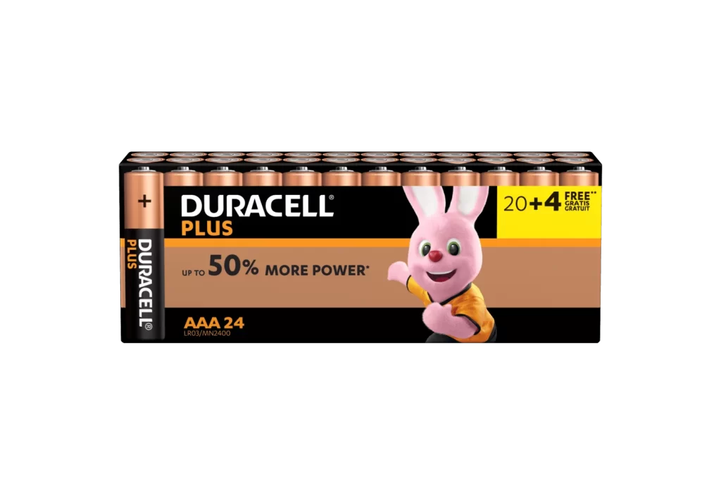 Duracell Plus Power AAA Battery Packaging