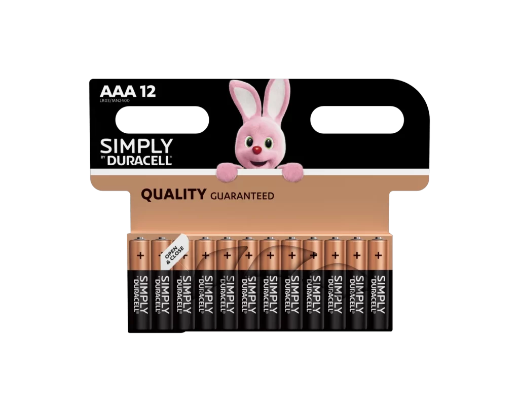 Duracell Original AAA Battery 12 Pack Packaging