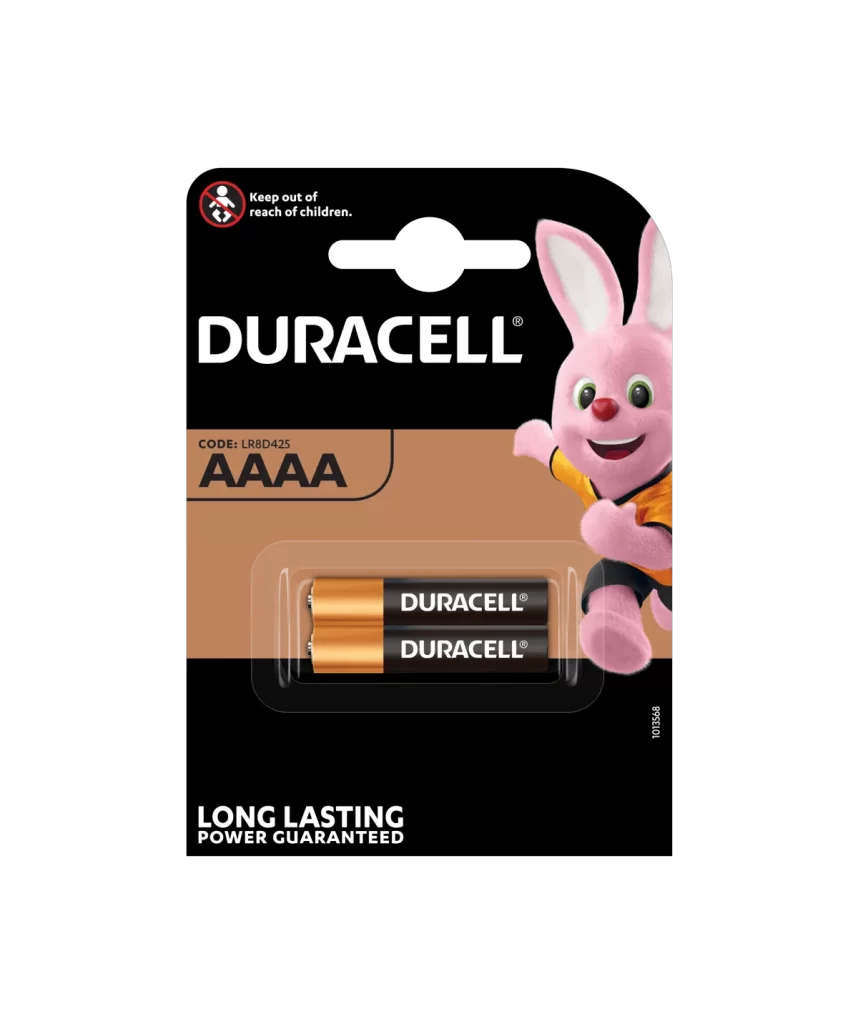 Duracell Original AAAA Battery 2 Pack Packaging