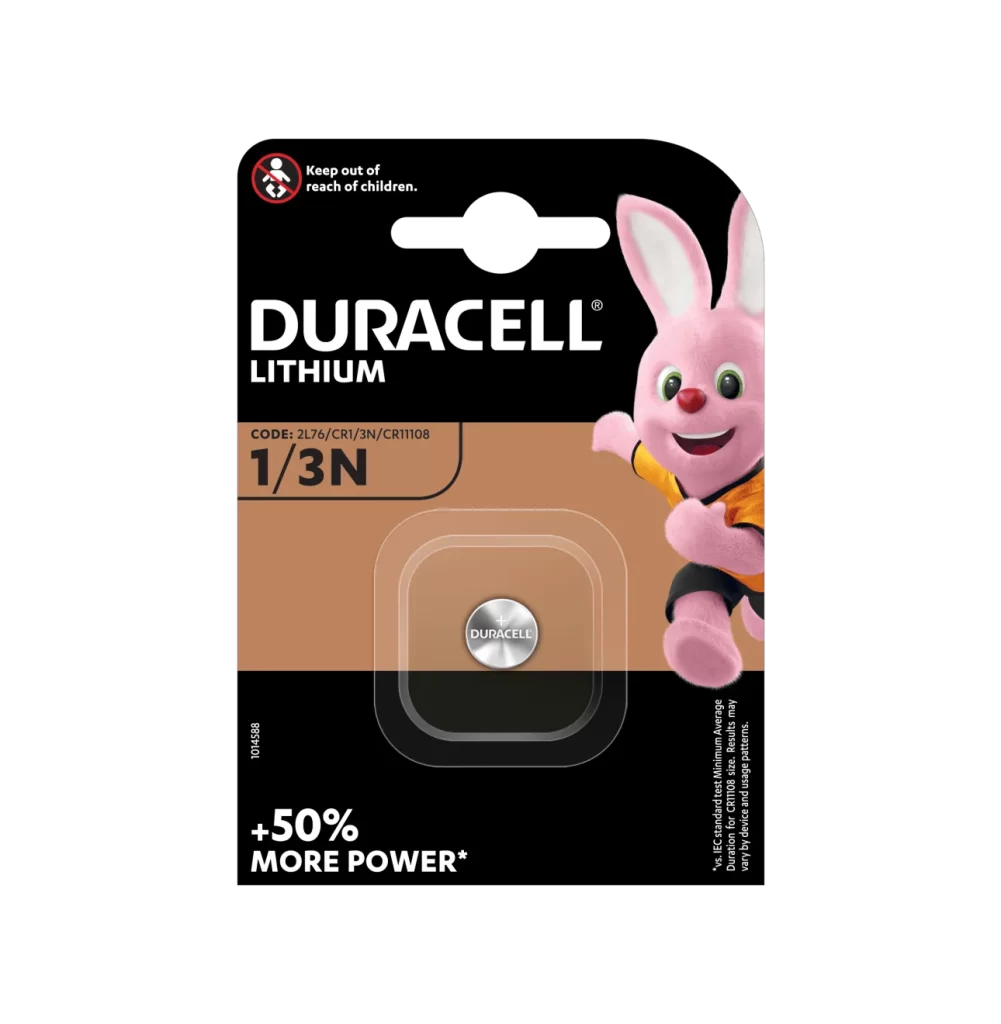 Duracell Lithium 1/3N Battery Packaging