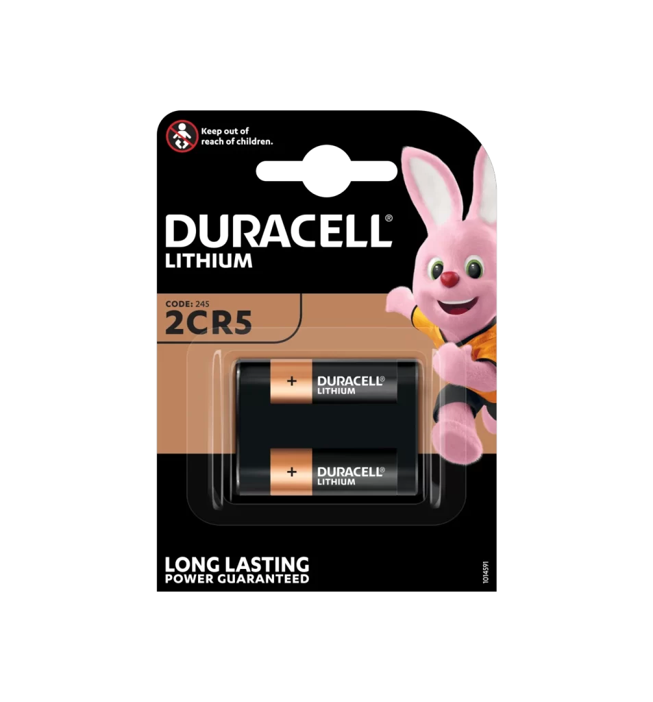 Duracell Lithium 2CR5 Battery 2 Pack Packaging