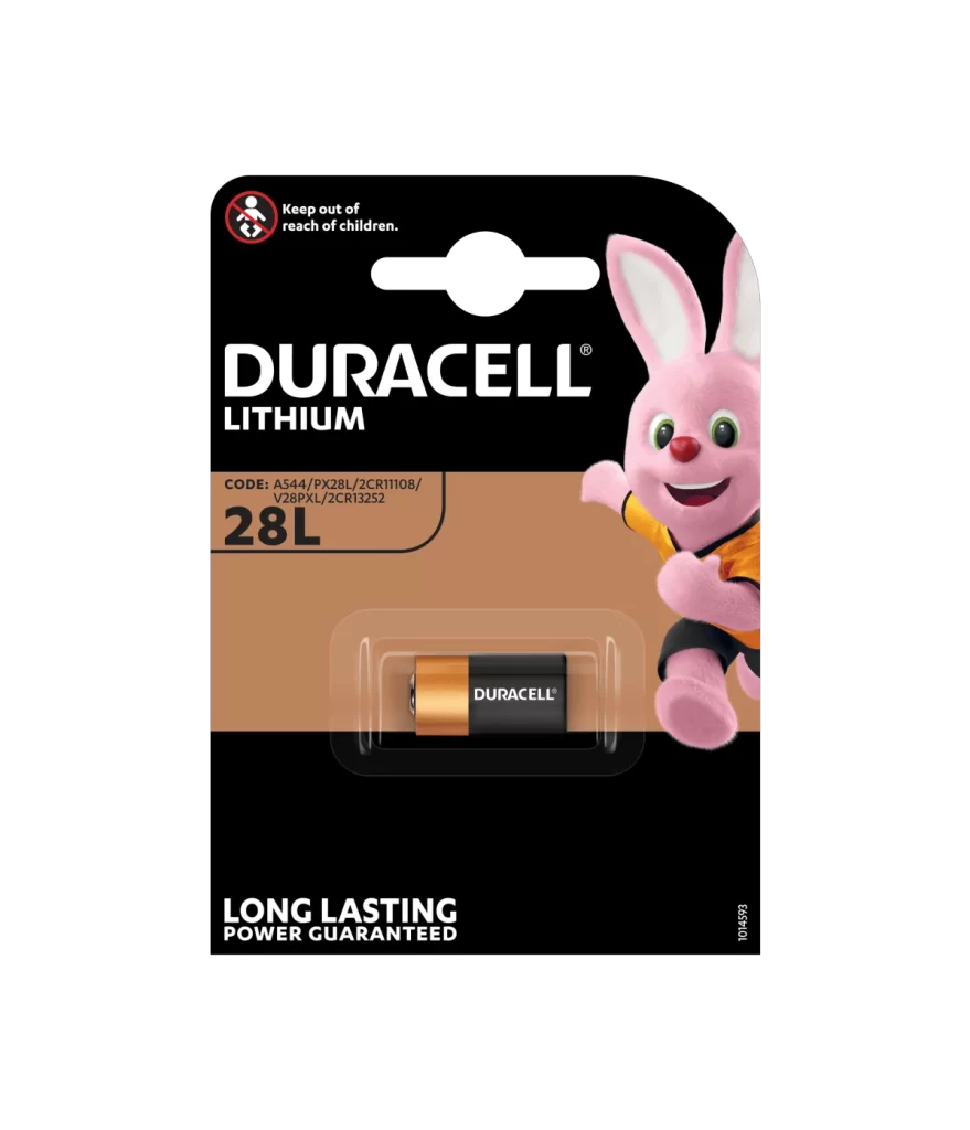 Duracell Lithium 28L Battery Packaging