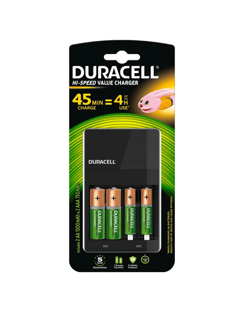 Duracell CEF14 Battery Charger Packaging