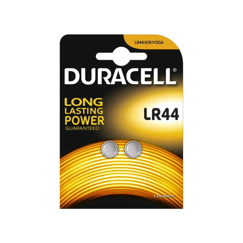 Duracell Specialty LR44 Battery 2 Pack Packaging