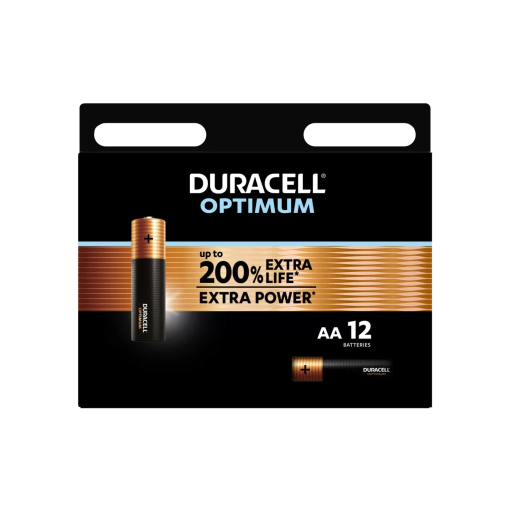 Duracell Optimum AA Battery Packaging