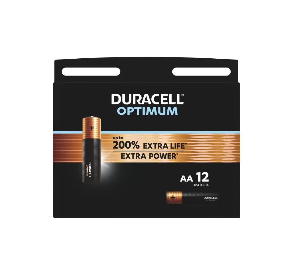 Duracell Optimum AA Battery Packaging