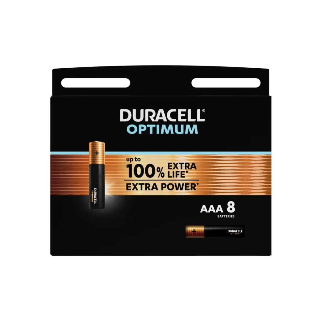 Duracell Optimum AAA Battery Packaging