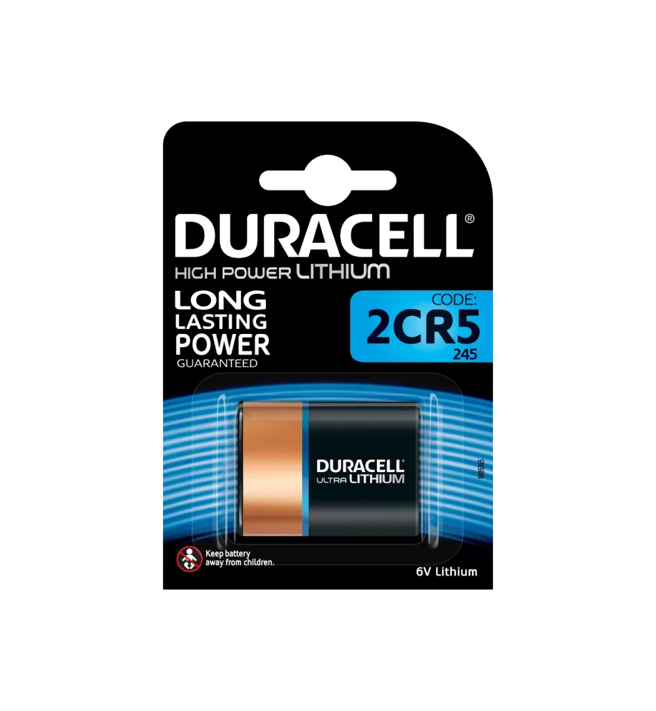 Duracell Lithium 2CR5 Battery Packaging