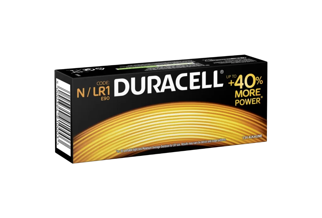 Duracell Original N Battery 2 Pack Packaging