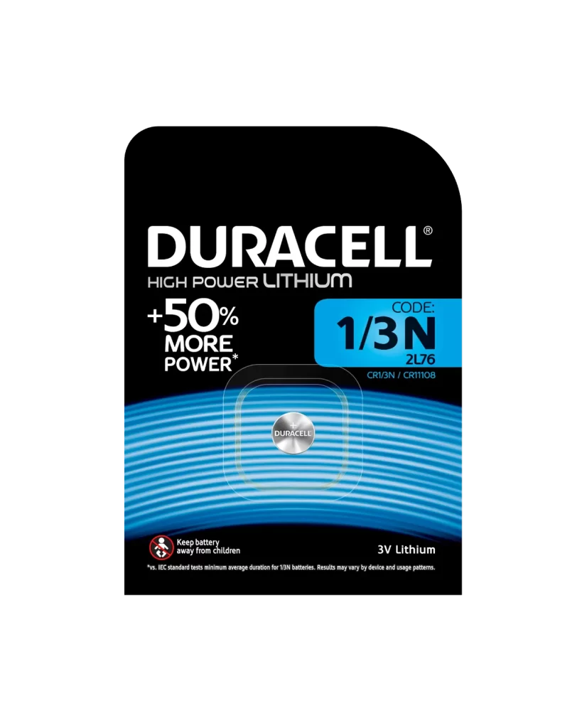 Duracell Lithium CR123A Battery Packaging