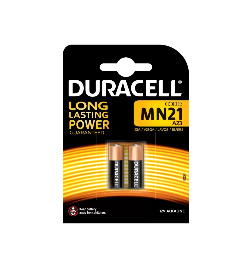 Duracell Specialty MN21 Battery 2 Pack Packaging