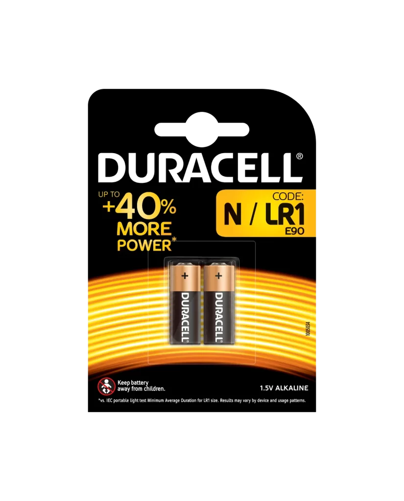 Duracell Original N Battery 2 Pack Packaging