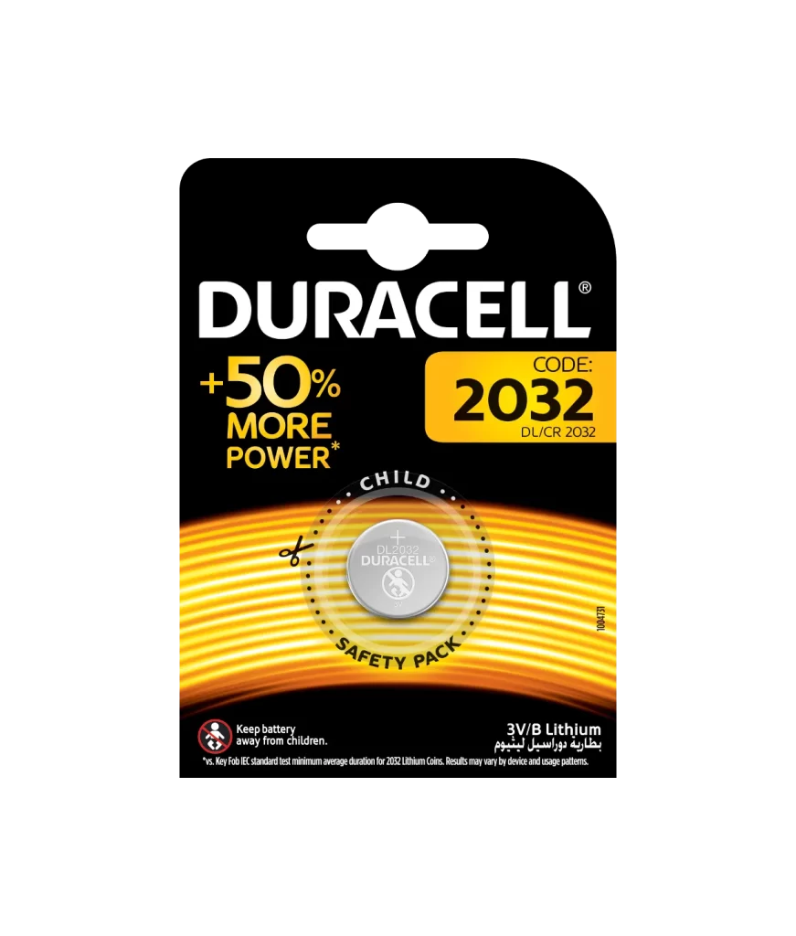 Duracell Lithium Coin CR2032 Battery Packaging