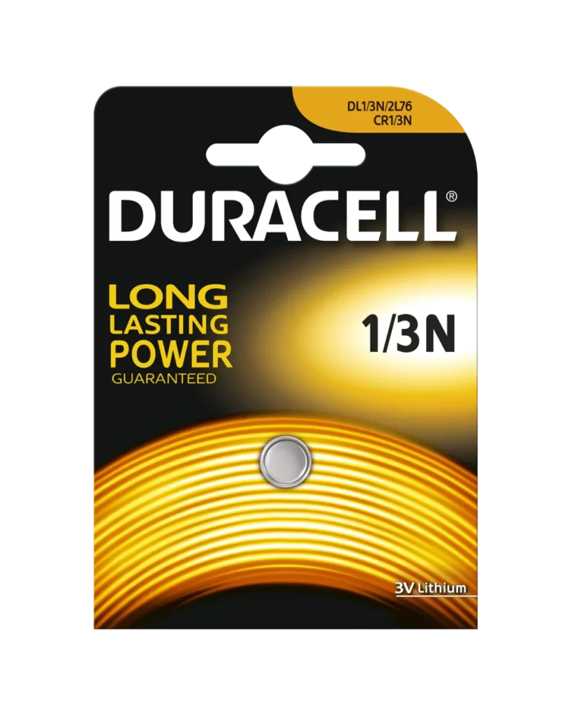 Duracell Lithium Coin CR1/3N Battery Packaging
