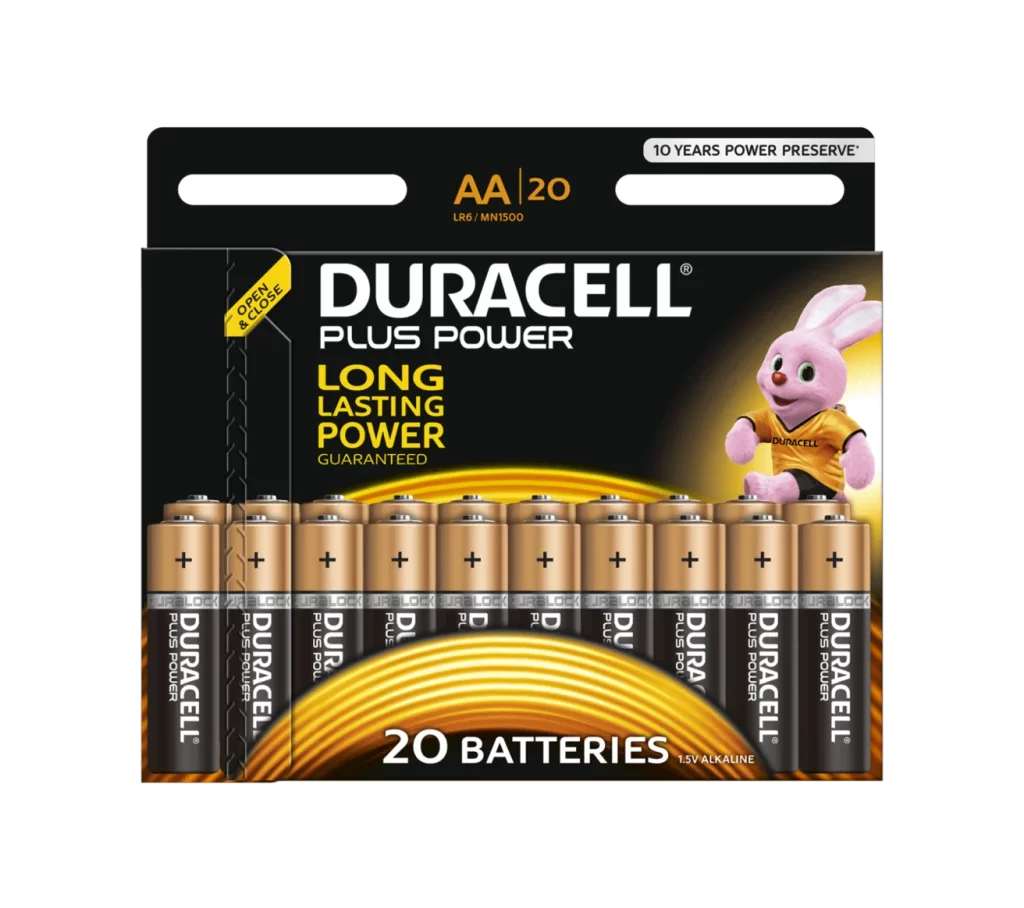 Duracell Plus Power AA Battery Packaging