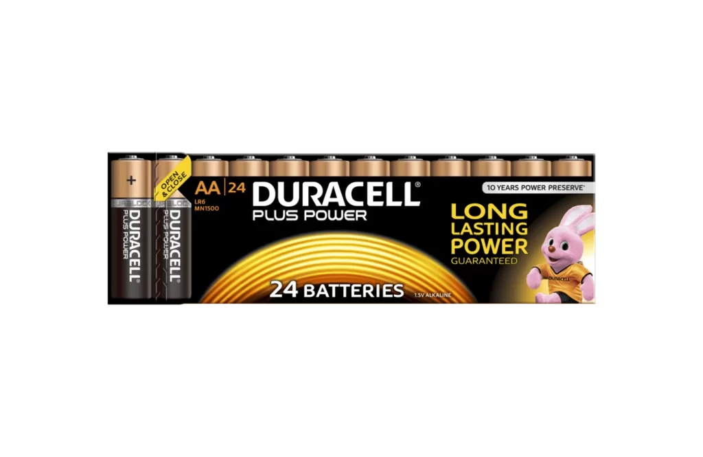 Duracell Plus Power AA Battery Packaging