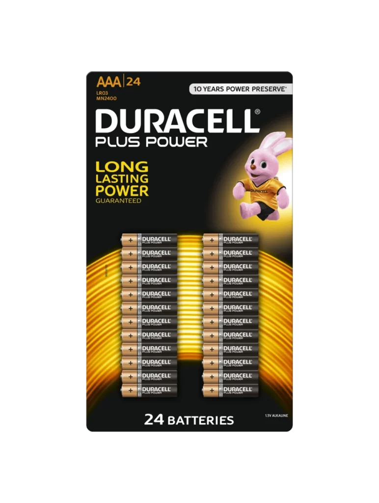 Duracell Plus Power AAA Battery 24 Pack Packaging