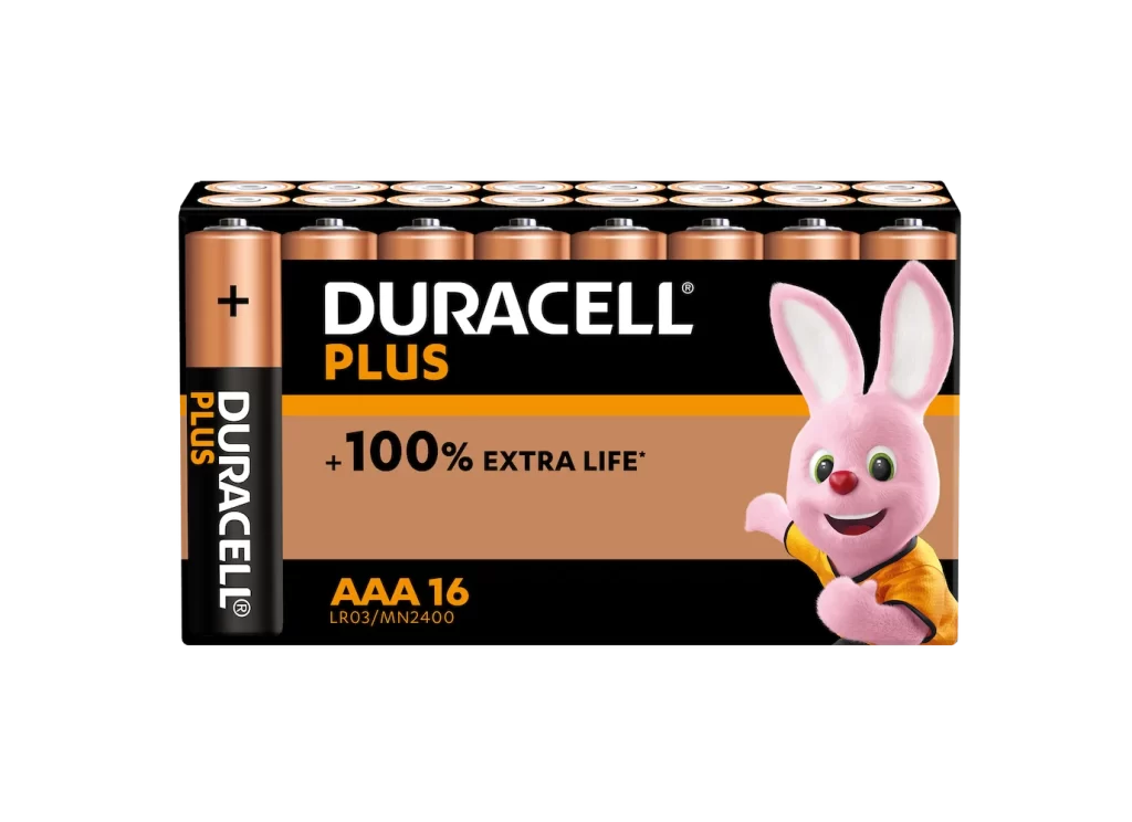 Duracell Plus Power AAA Battery Packaging
