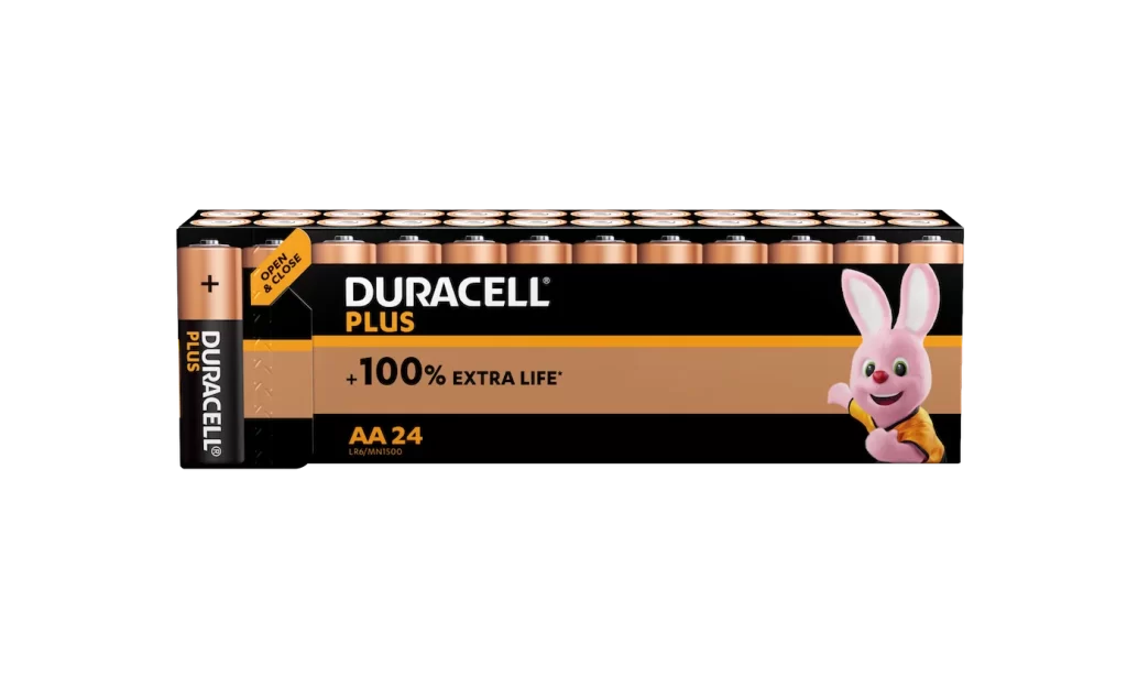 Duracell Plus Power AA Battery Packaging