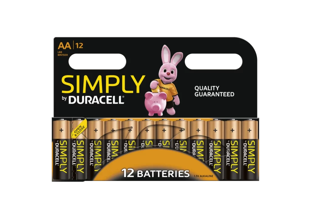 Duracell Original AA Battery 12 Pack Packaging