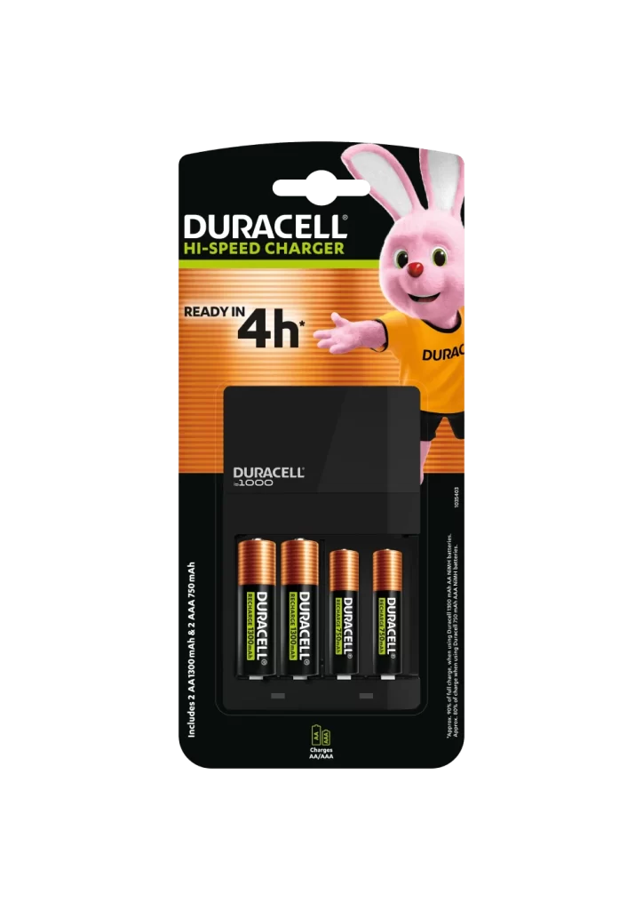 Duracell CEF14 Battery Charger Packaging
