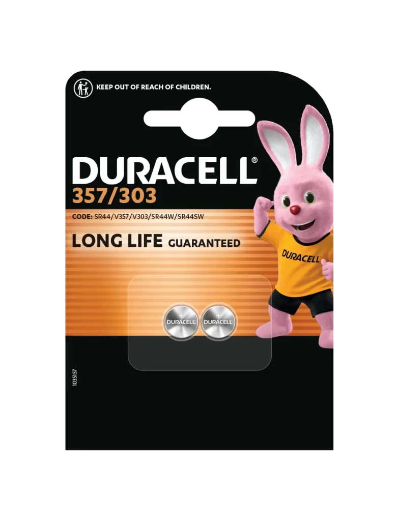 Duracell Lithium Coin CR2032 Battery 2 Pack Packaging
