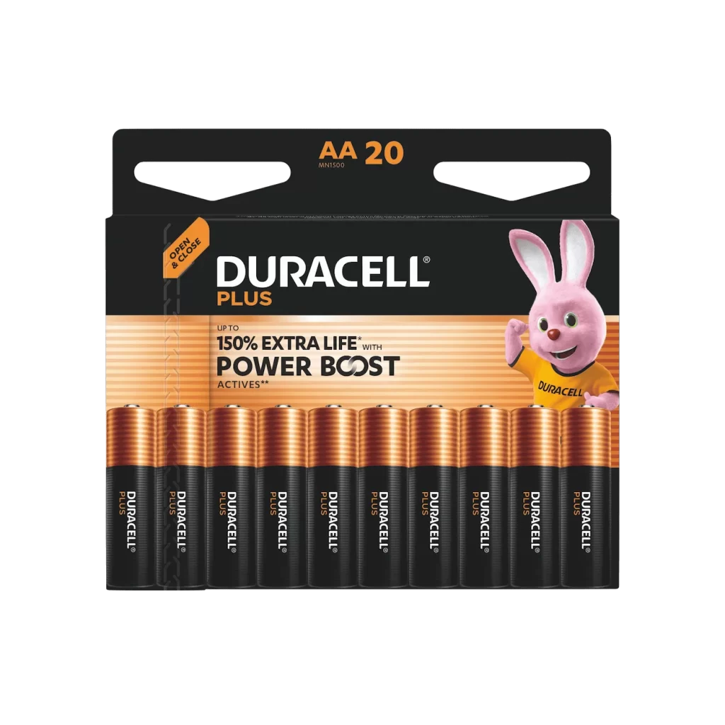 Duracell Plus Power AA Battery Packaging