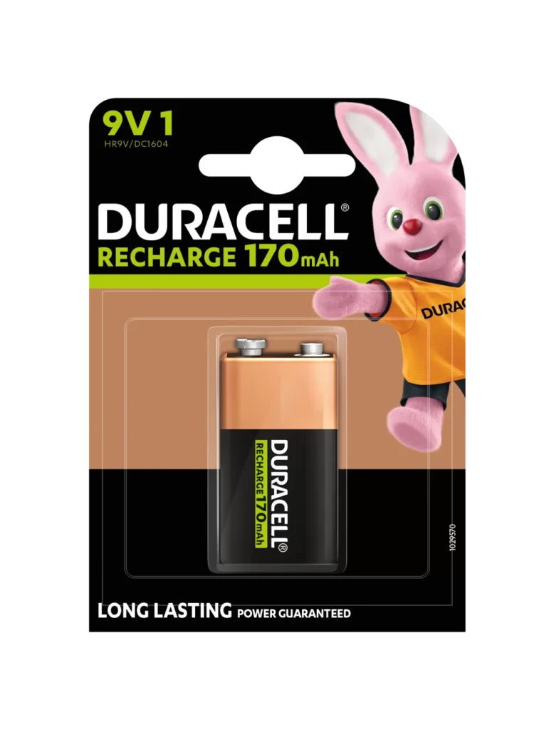 Duracell Rechargeable 9V Battery Packaging