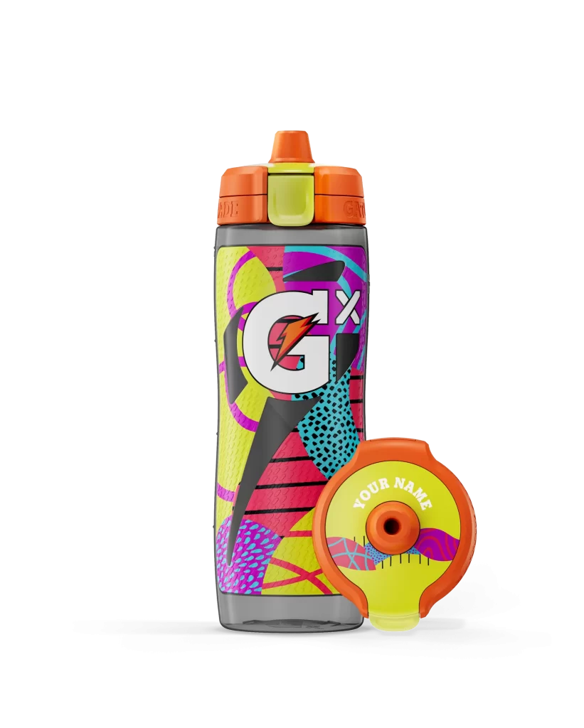 Gatorade Montage Bottle Yellow Purple Packaging