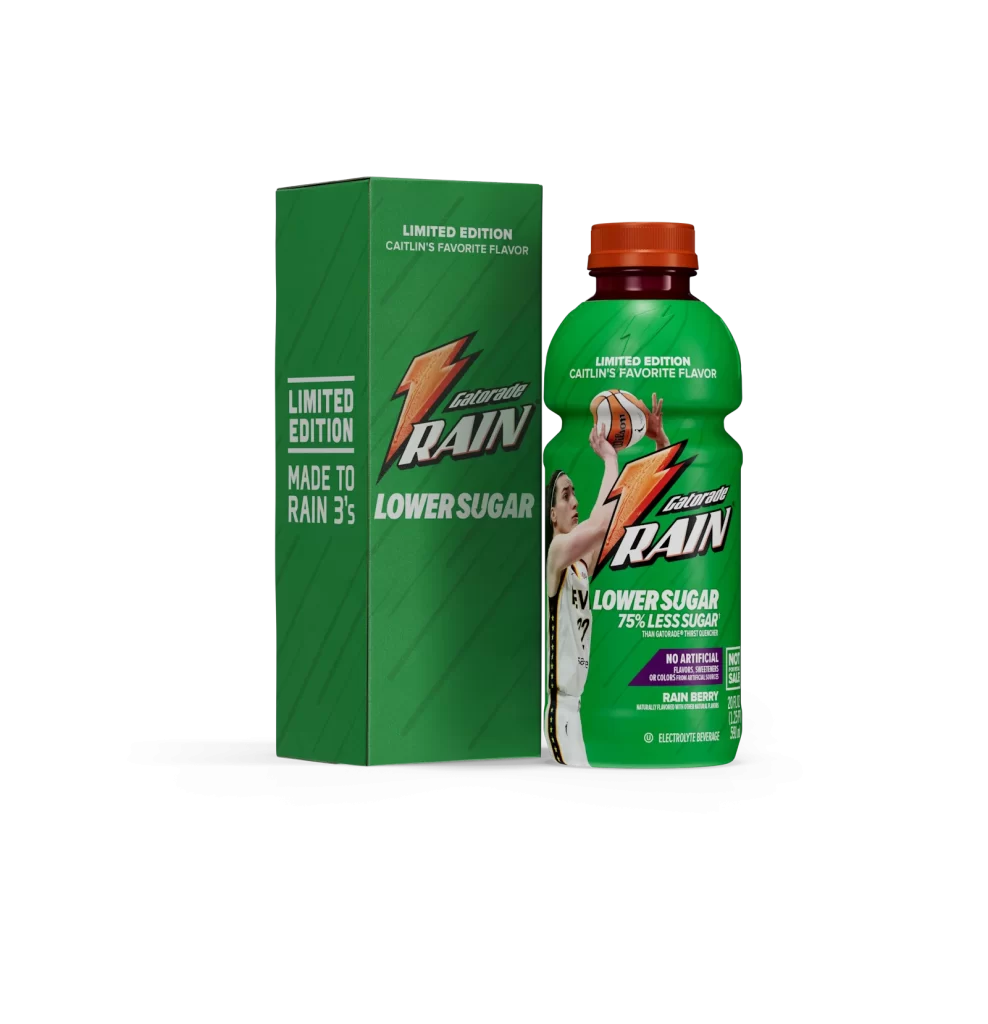 Gatorade Caitlin Clark Rain Berry Drop Gift Set Packaging