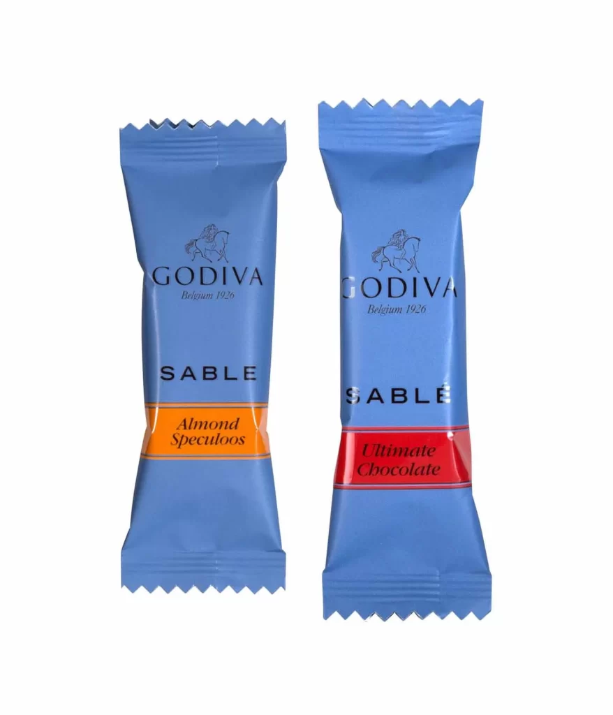Godiva 18 pc Assorted Sables Gift Box and Dark Cocoa Gift Set Packaging