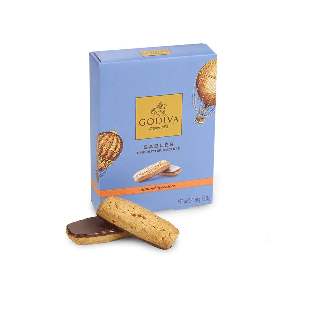 Godiva Almond Speculoos Sables Biscuit 6 pc Packaging