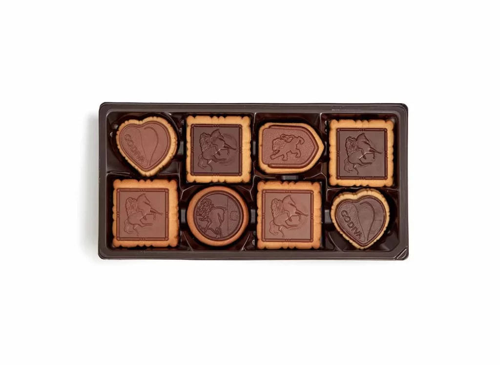 Godiva Assorted Chocolate Biscuit Gift Box 20 pc Set of 2 Packaging