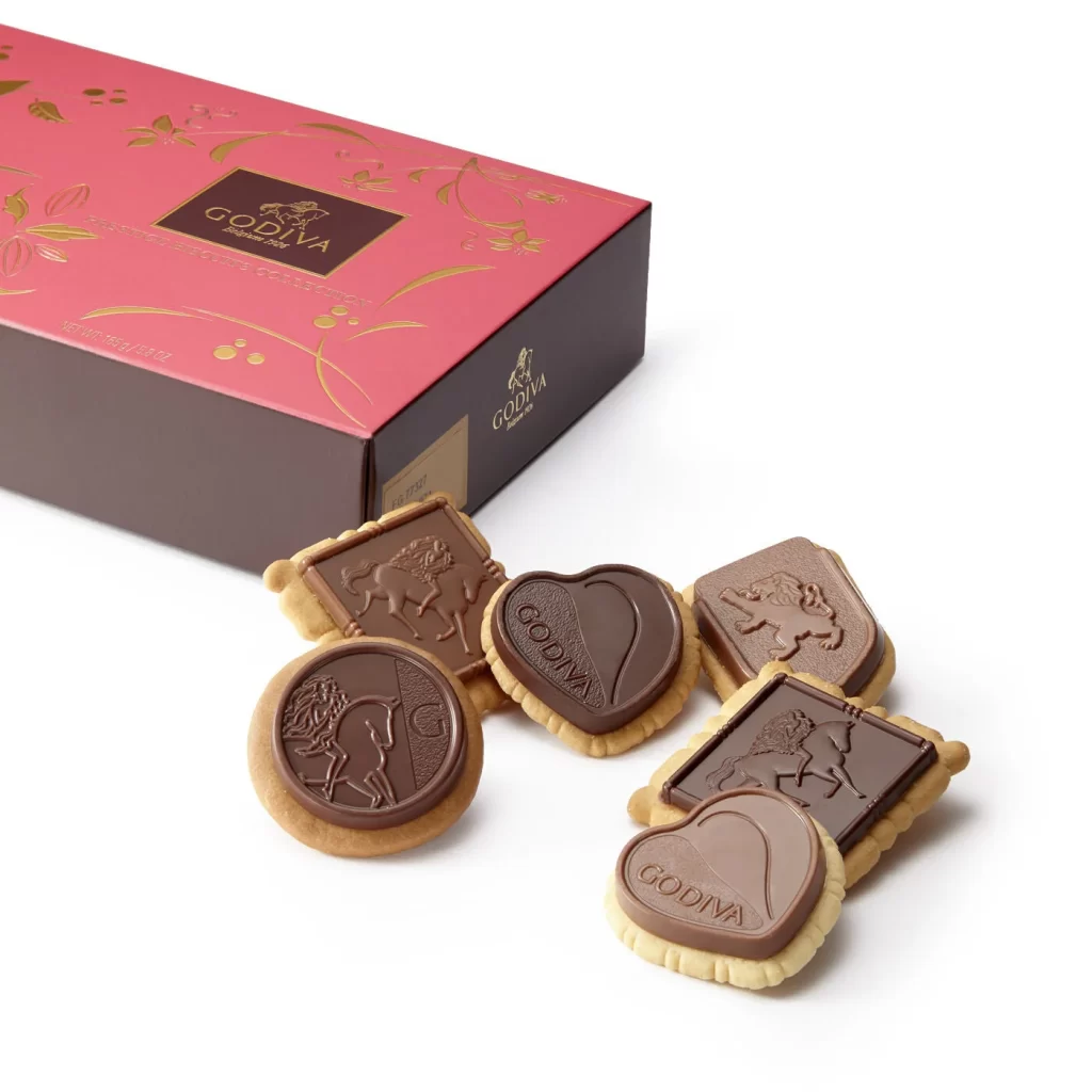 Godiva Assorted Chocolate Biscuit Gift Box 20 pc Set of 2 Packaging