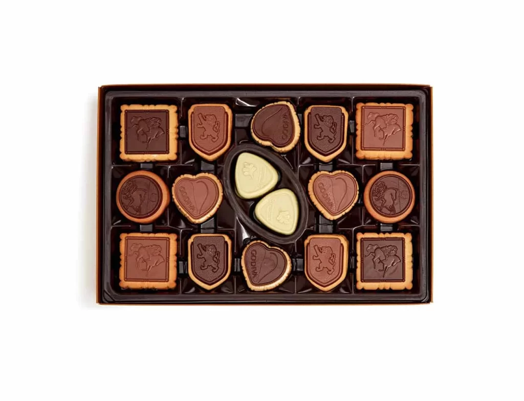 Godiva Assorted Chocolate Biscuit Gift Box 32 pc Set of 2 Packaging