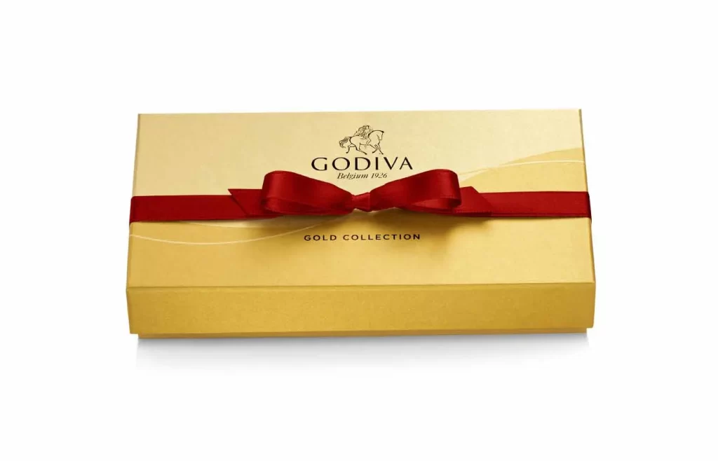 Godiva Assorted Chocolate Gift Box Red Ribbon Set of 3 8 pc Packaging
