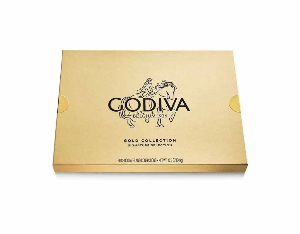 Godiva Assorted Chocolate Gold Gift Box 30 pc Packaging