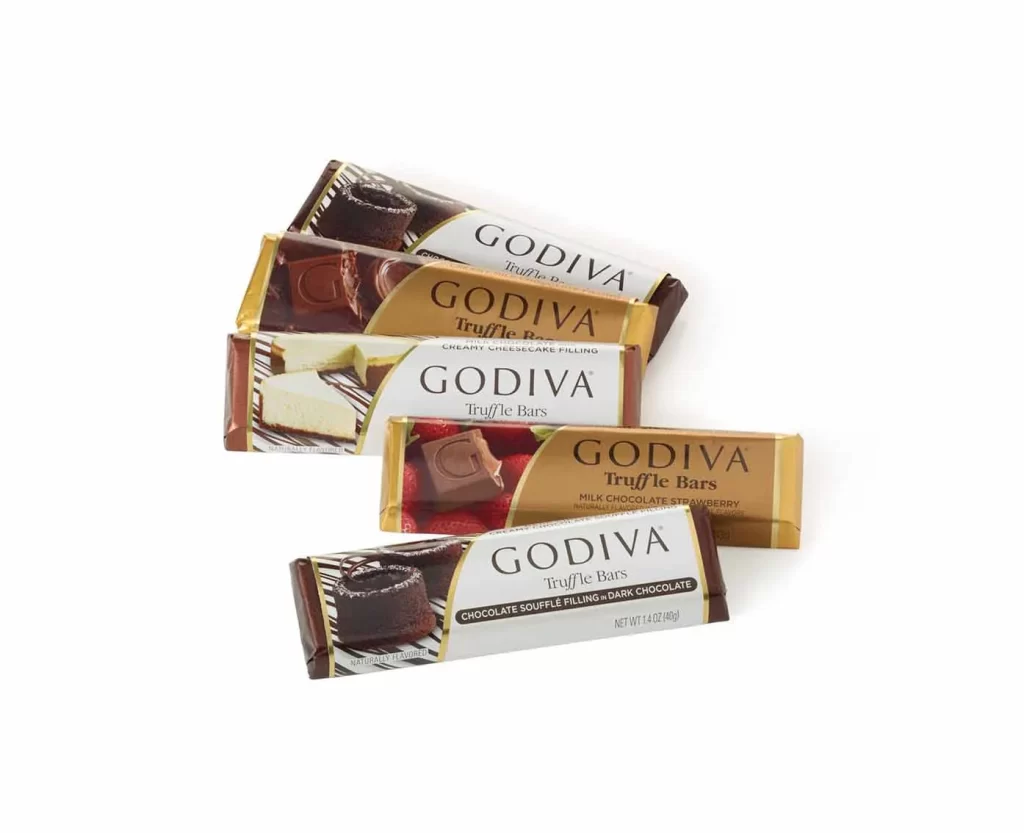 Godiva Assorted Truffle Bar Set of 5 Packaging