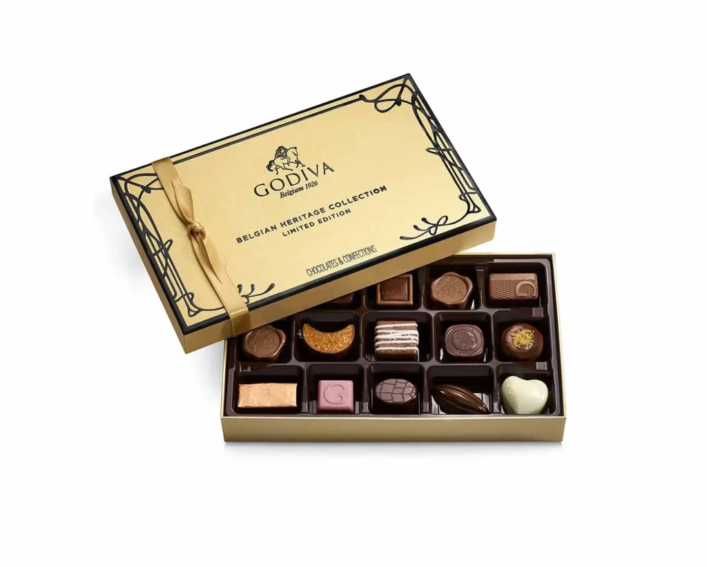 Godiva Belgian Heritage Collection Gift Box 15 pc Packaging