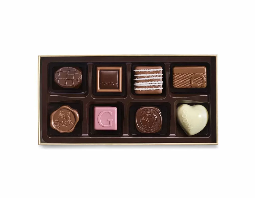 Godiva Belgian Heritage Collection Gift Box 8 pc Packaging