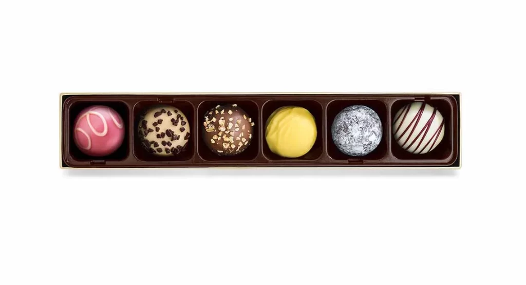 Godiva Birthday Cake Truffle Flight 6 pc Packaging